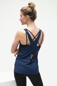 Yoga-Tank-Top "Aja Yoga" - blue - YOGISHOP