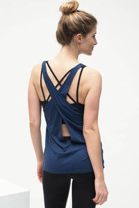 Yoga-Tank-Top "Aja Yoga" - blue - YOGISHOP
