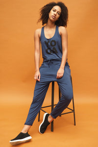 Yoga-Tank-Top "Aja Yoga" - blue - YOGISHOP