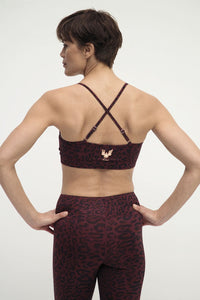 Yoga Bra Amba leo - ruby - YOGISHOP