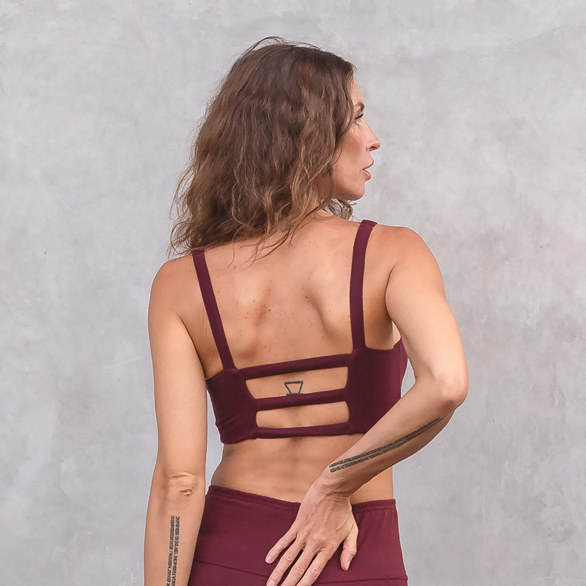 Yoga-Bra Carmen - burgundy - YOGISHOP