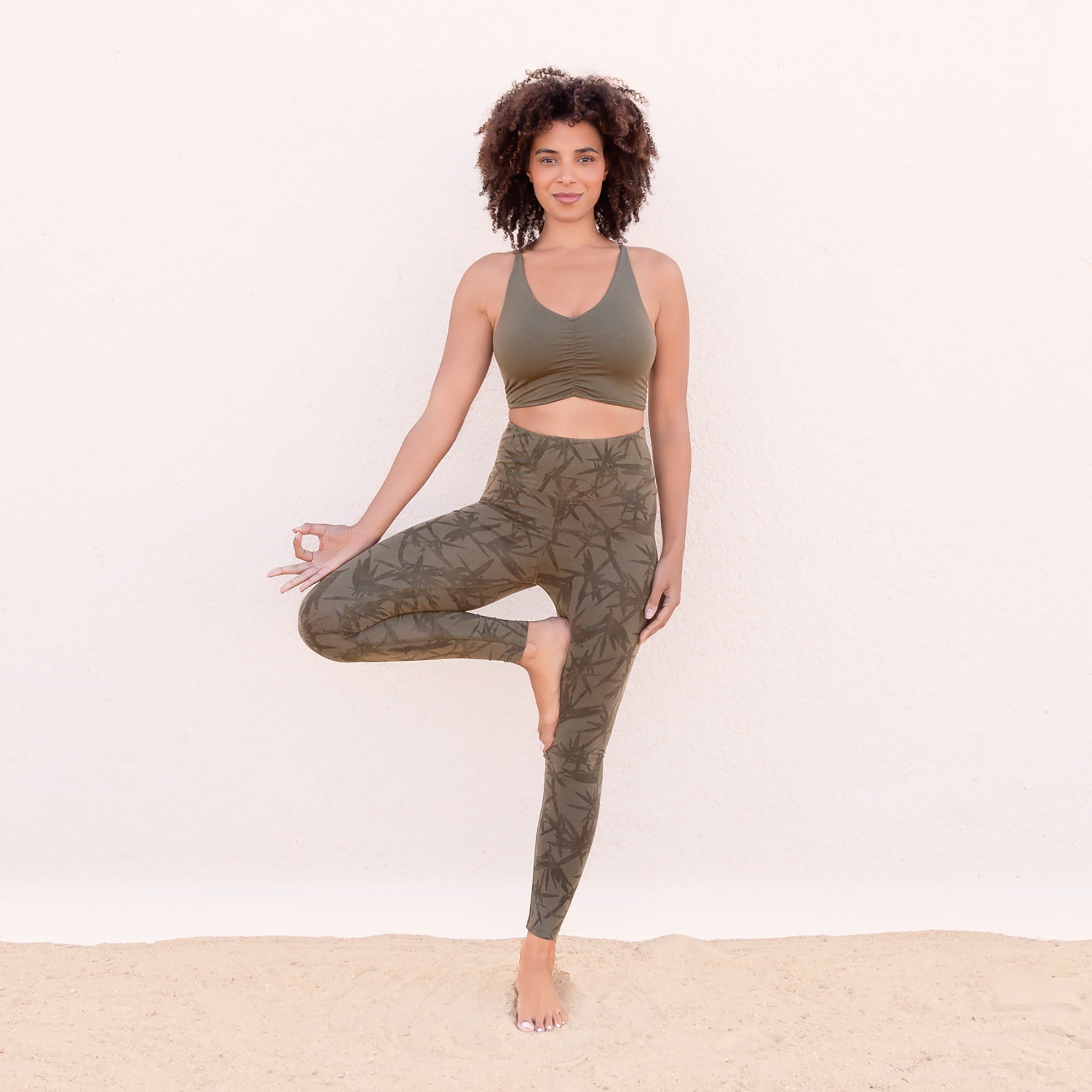 Yoga-Bra Carolina - olive - YOGISHOP