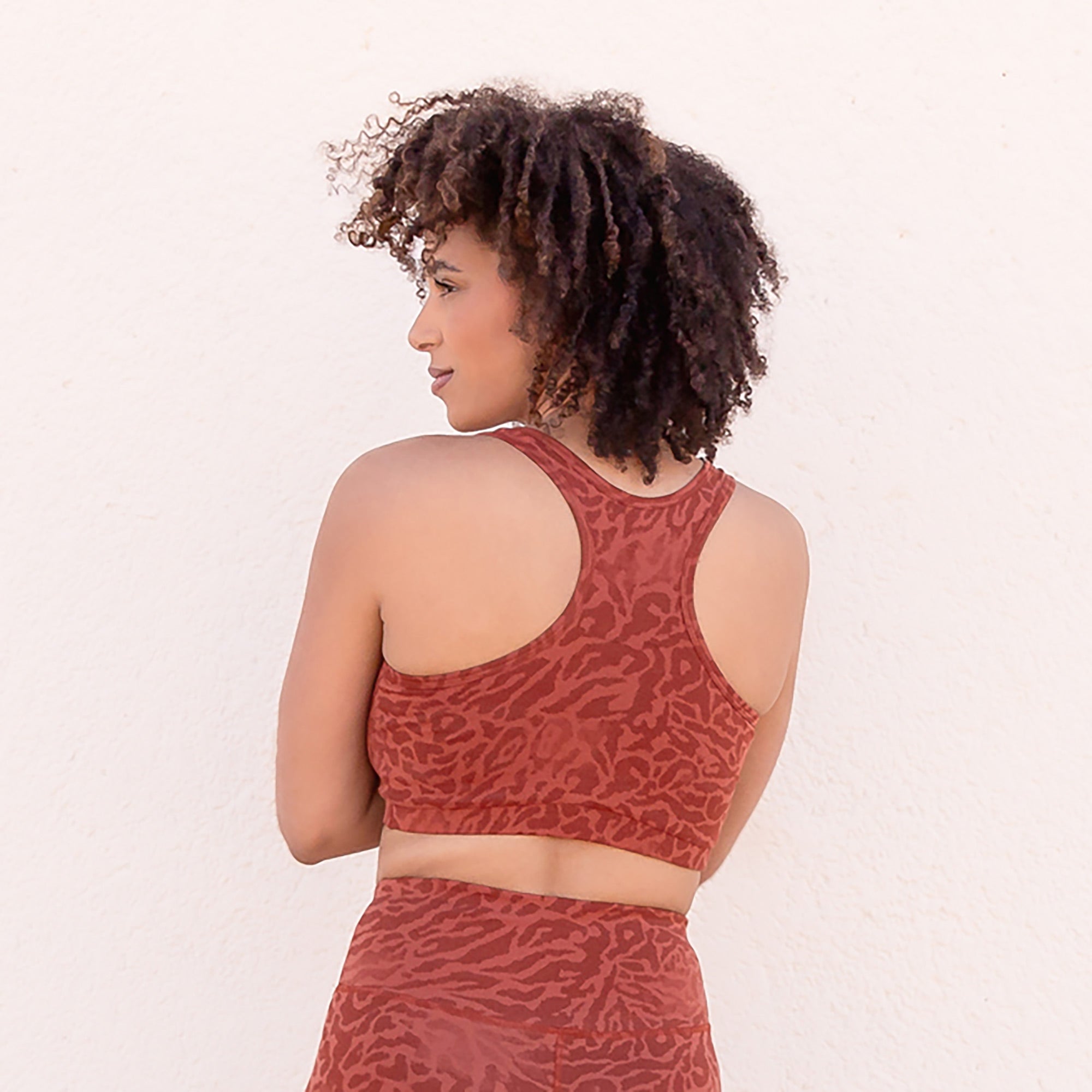 Yoga-Bra Gloria leopard - cinnamon - YOGISHOP