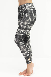 Yoga-Leggings Ganga 7/8 - elements, black - YOGISHOP