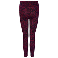 Yoga-Leggings Ganga 7/8 leo - ruby - YOGISHOP