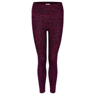 Yoga-Leggings Ganga 7/8 leo - ruby - YOGISHOP