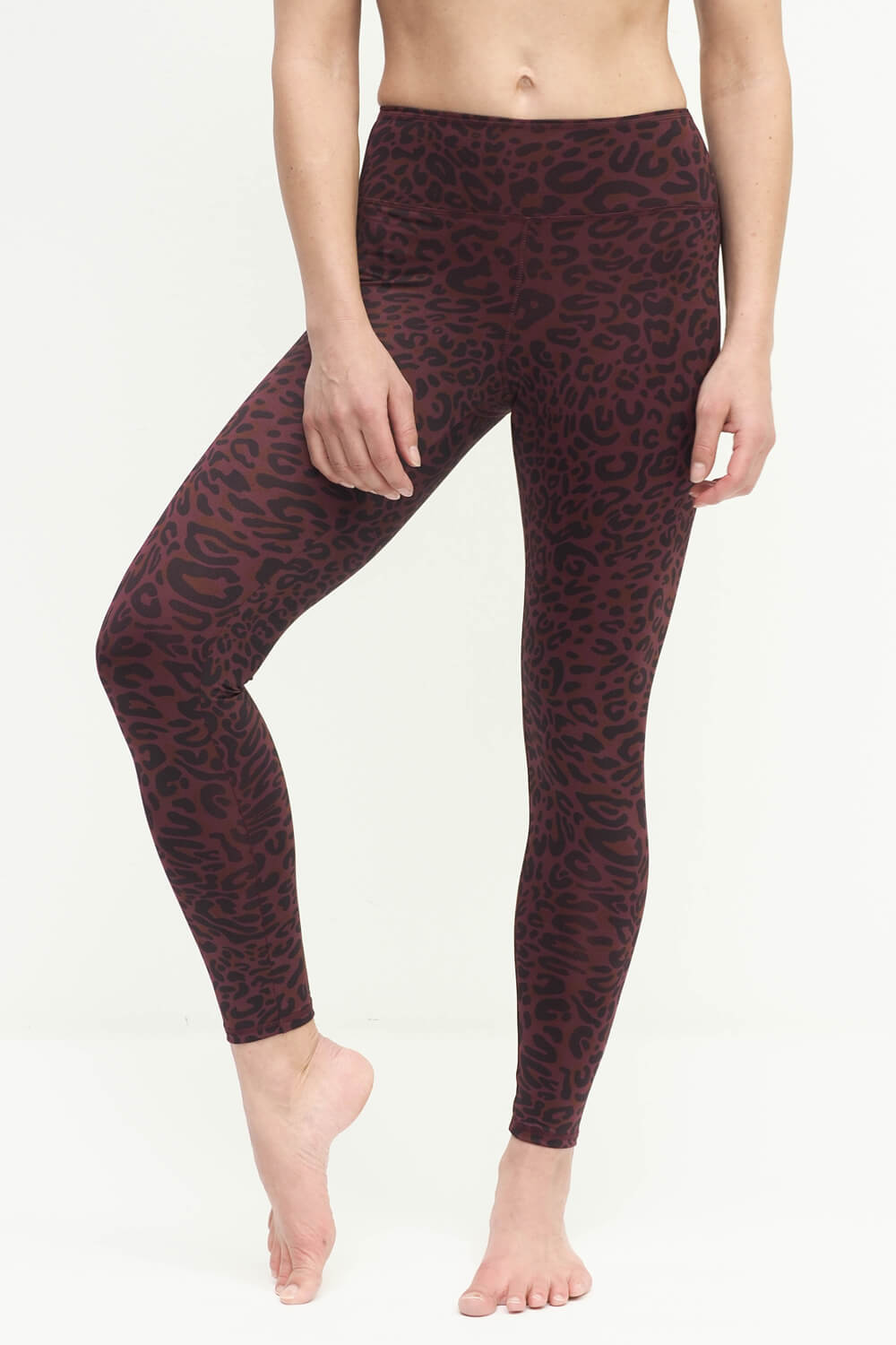 Yoga-Leggings Ganga 7/8 leo - ruby - YOGISHOP