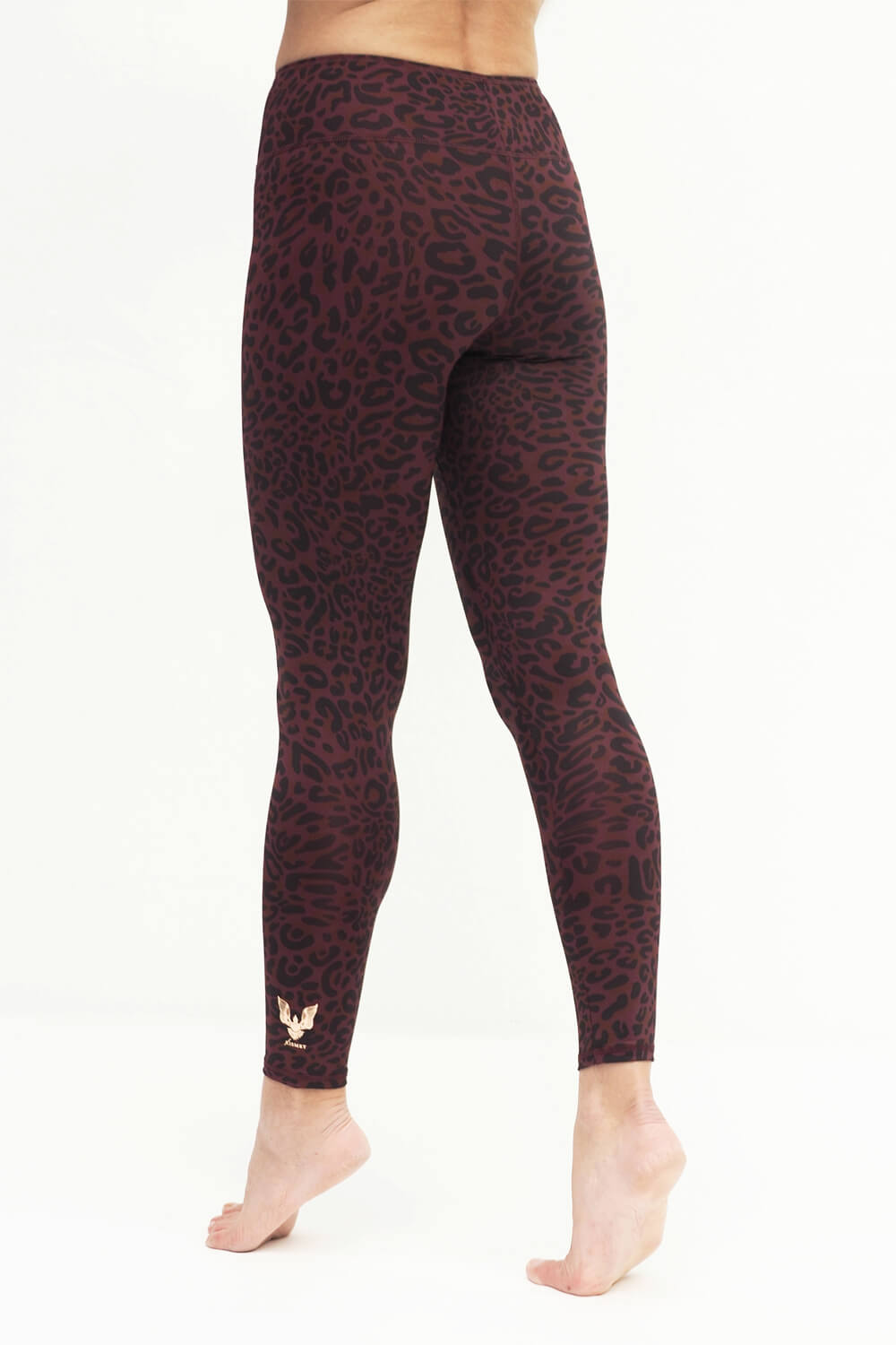 Yoga-Leggings Ganga 7/8 leo - ruby - YOGISHOP
