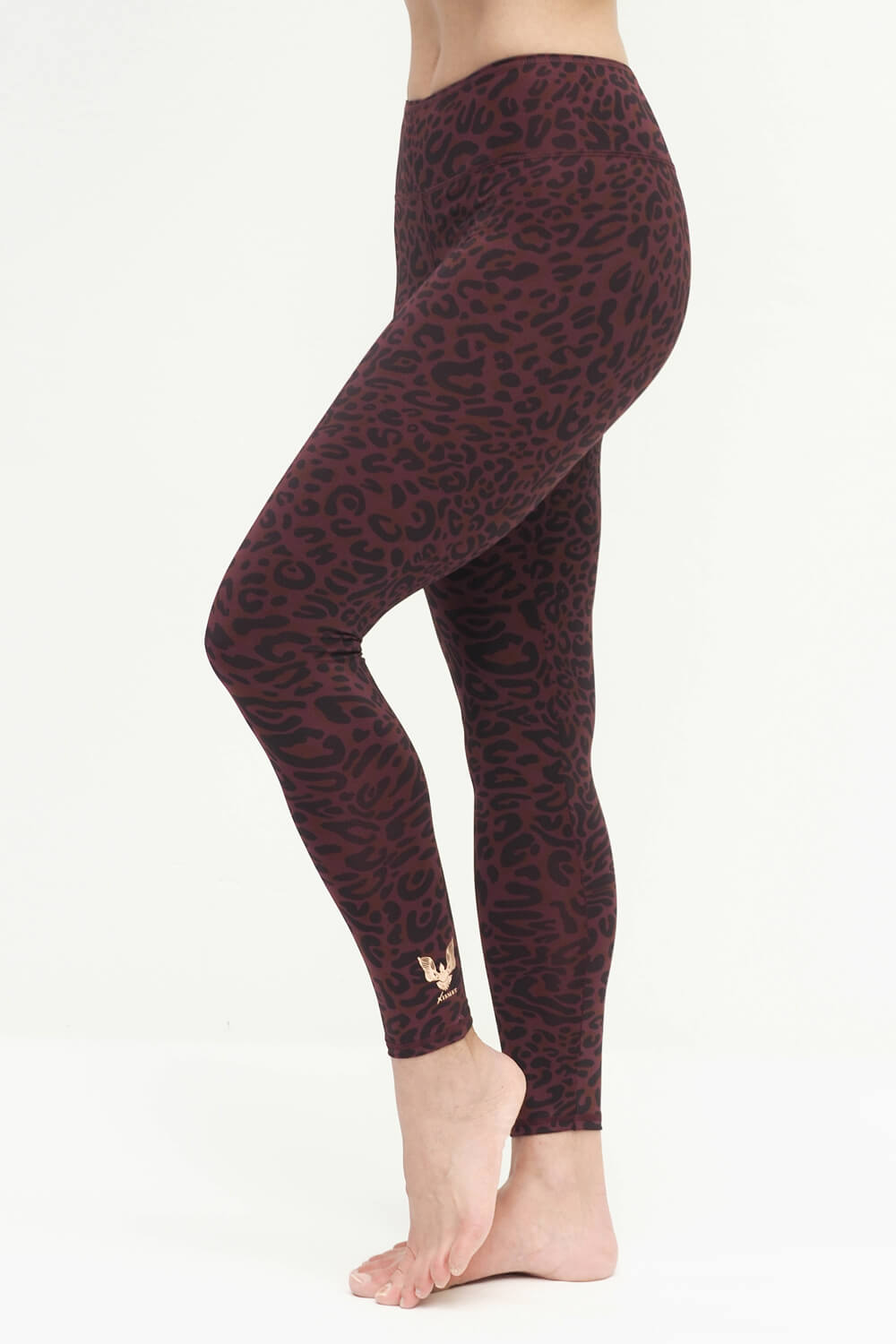 Yoga-Leggings Ganga 7/8 leo - ruby - YOGISHOP