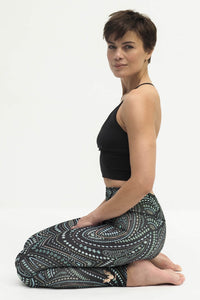 Ganga Leggings 7/8 - mandalay, green - YOGISHOP