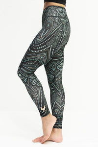 Ganga Leggings 7/8 - mandalay, green - YOGISHOP