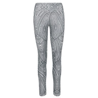 Yoga-Leggings Ganga 7/8 - mandala grey - YOGISHOP
