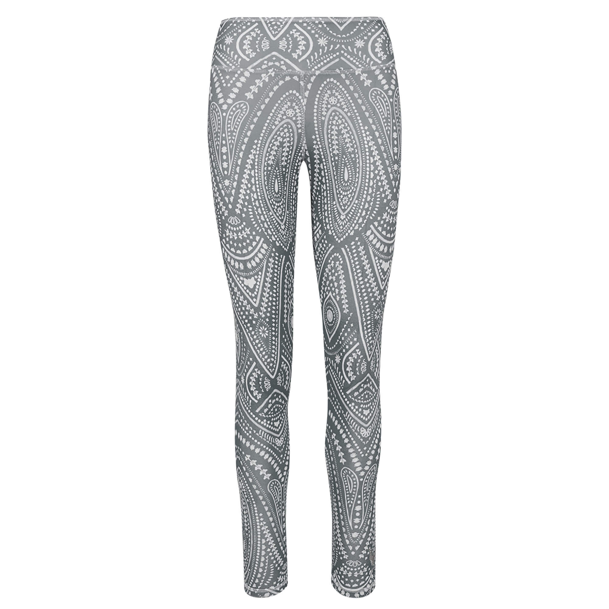 Yoga-Leggings Ganga 7/8 - mandala grey - YOGISHOP