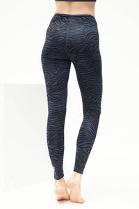 Yoga-Leggings Ganga 7/8 - zebra blue - YOGISHOP
