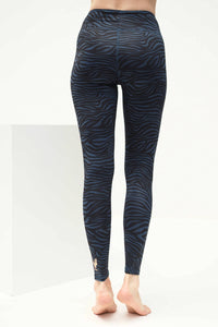 Yoga-Leggings Ganga 7/8 - zebra blue - YOGISHOP