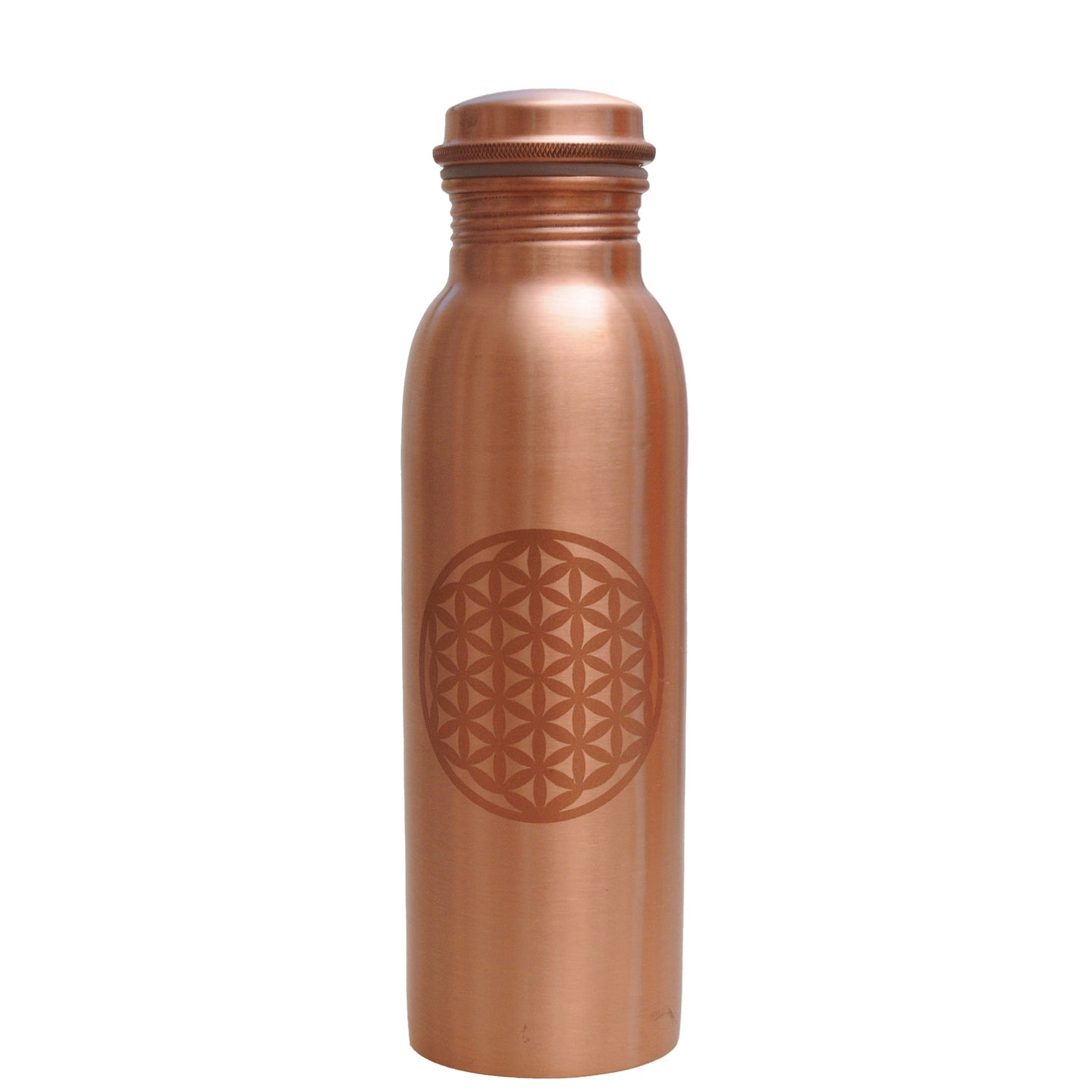 Kupferflasche Blume des Lebens, 0,75 l - YOGISHOP