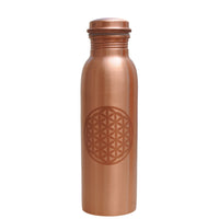 Kupferflasche Blume des Lebens, 0,75 l - YOGISHOP