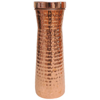 Kupferkaraffe mit Becher gehämmert, 1,1 l - YOGISHOP