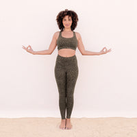 Yoga-Leggings Leona - olive - YOGISHOP