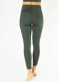 Yoga-Leggings Anisha - deep jade/zebra - YOGISHOP