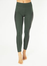 Yoga-Leggings Anisha - deep jade/zebra - YOGISHOP
