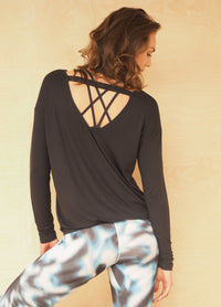 Yoga Longsleeve-Top "Aruna" - anthracite - YOGISHOP