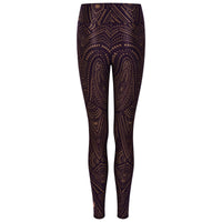 Yoga-Leggings Lux spirit - plum - YOGISHOP