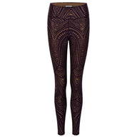 Yoga-Leggings Lux spirit - plum - YOGISHOP