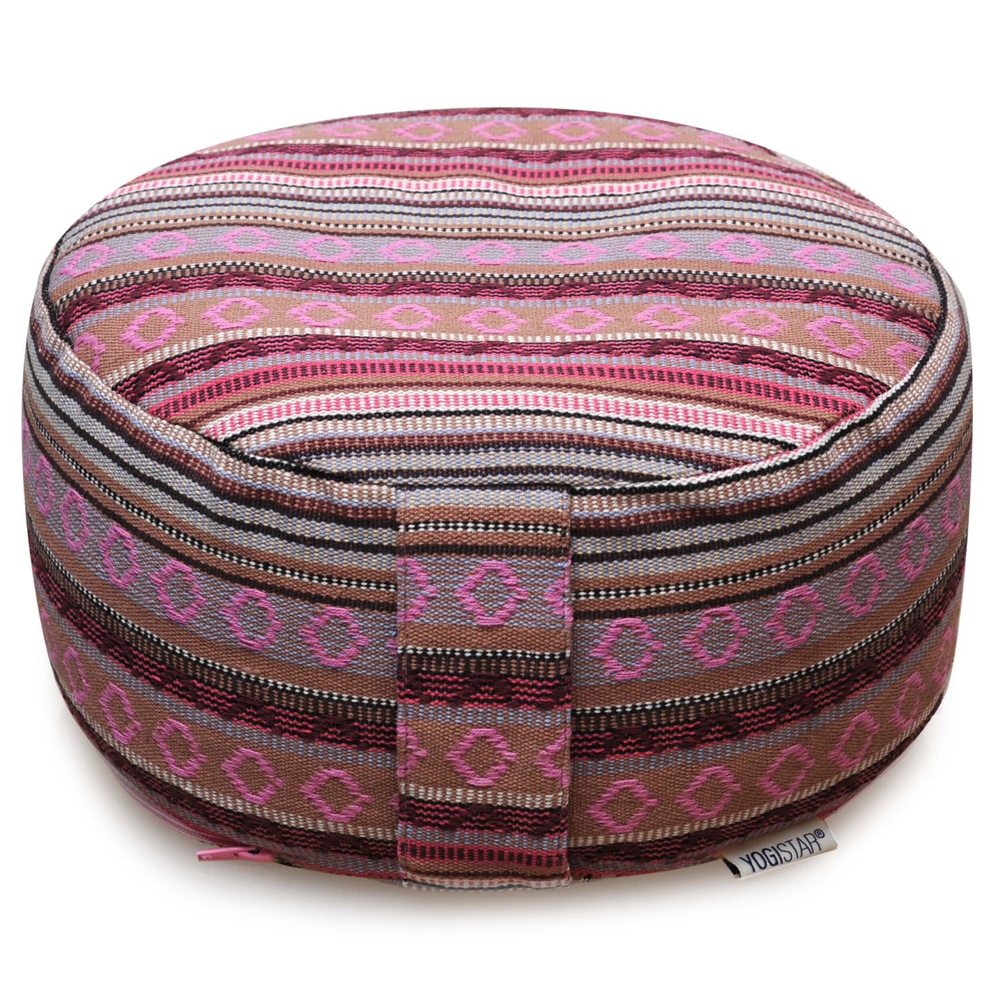Meditationskissen - rund - ethnic - organic cotton - YOGISHOP
