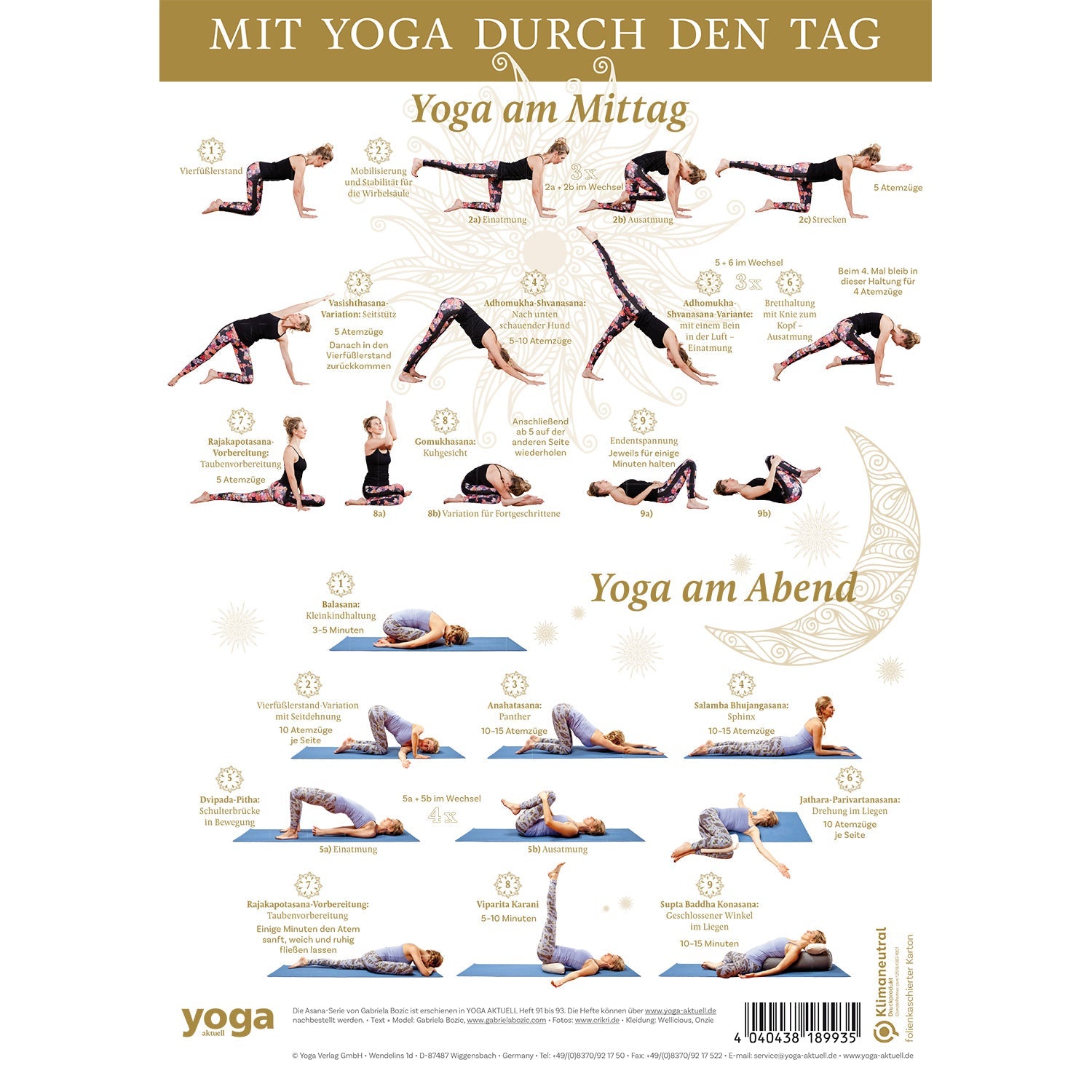 Mit Yoga durch den Tag Poster A4 - YOGISHOP