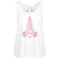 Yoga-Top Alaska -  white-pink - YOGISHOP