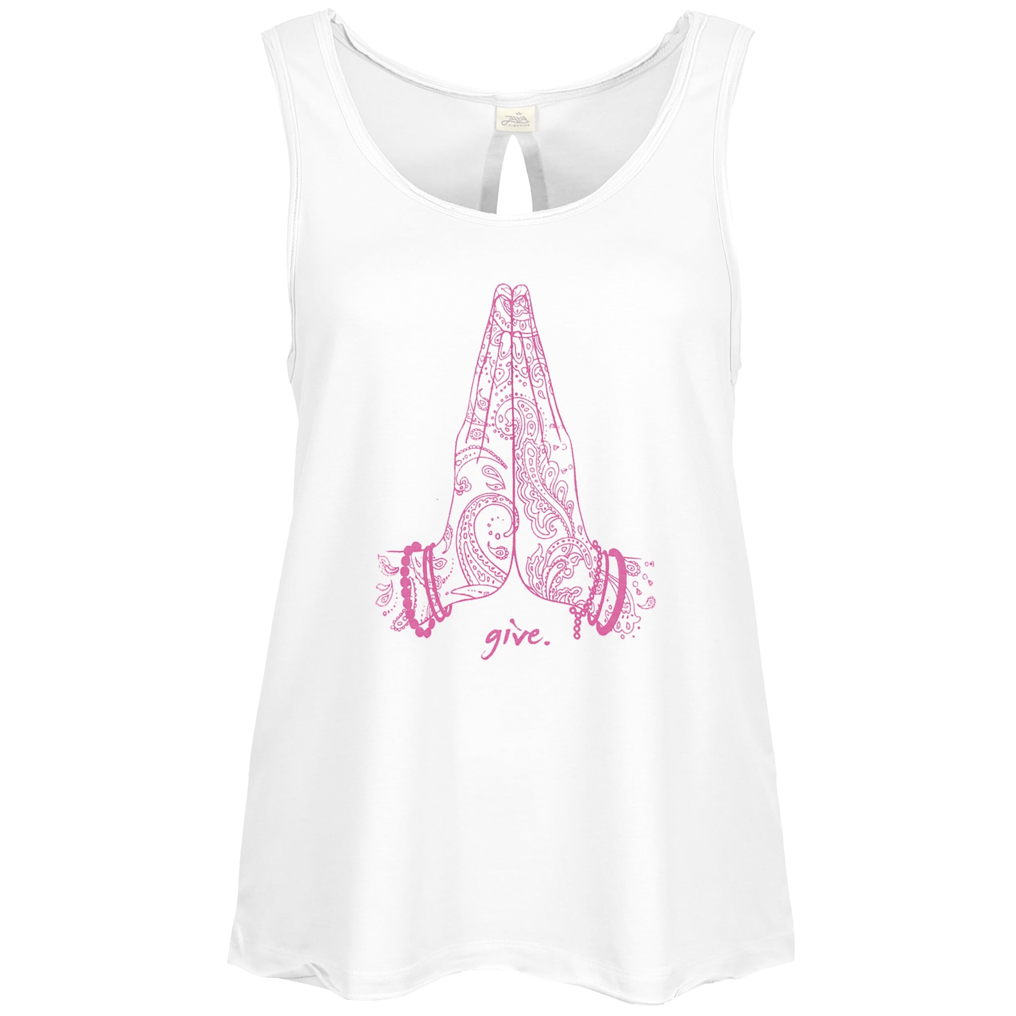 Yoga-Top Alaska -  white-pink - YOGISHOP