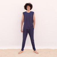 Yoga-Top Tommy - tencel nightblue - YOGISHOP