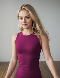 Yoga-Top Boatneck "ala" - framboos