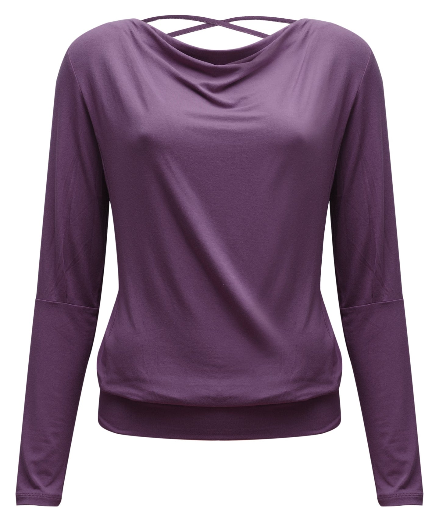 Yoga-Longsleeve flowing shakti "ala" - elderberry - YOGISHOP
