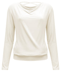 Yoga-Longsleeve flowing shakti "ala" - ivory - YOGISHOP