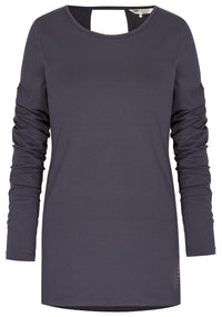 Yoga-Top "Open Back" - pebble - YOGISHOP