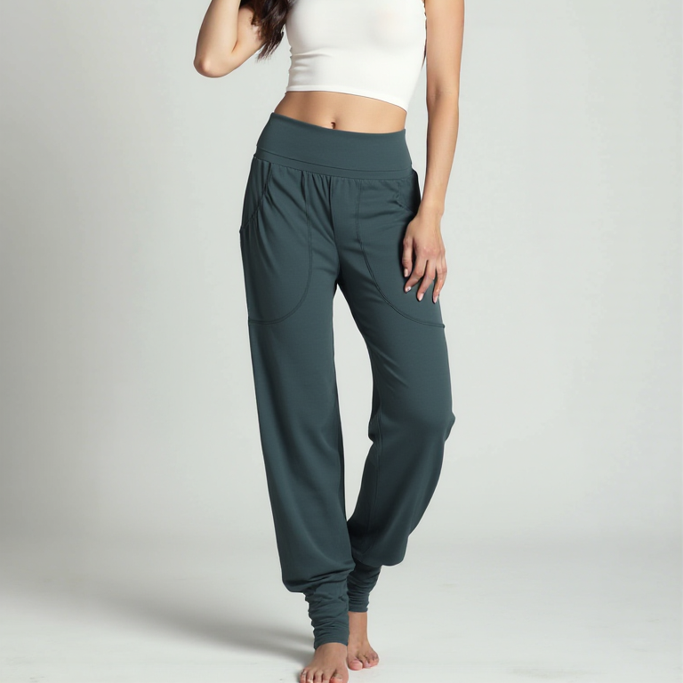 Yoga-Harempants "rheia" - pine green - YOGISHOP