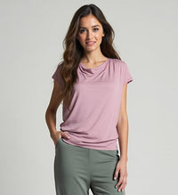 Yoga-shirt vloeiende vleermuisvleugel "ala" - roos