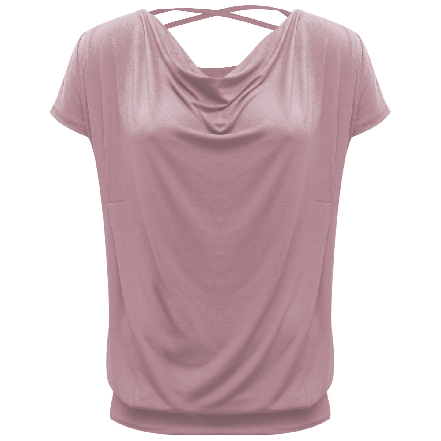 Yoga-Shirt flowing batwing "ala" - rose - YOGISHOP