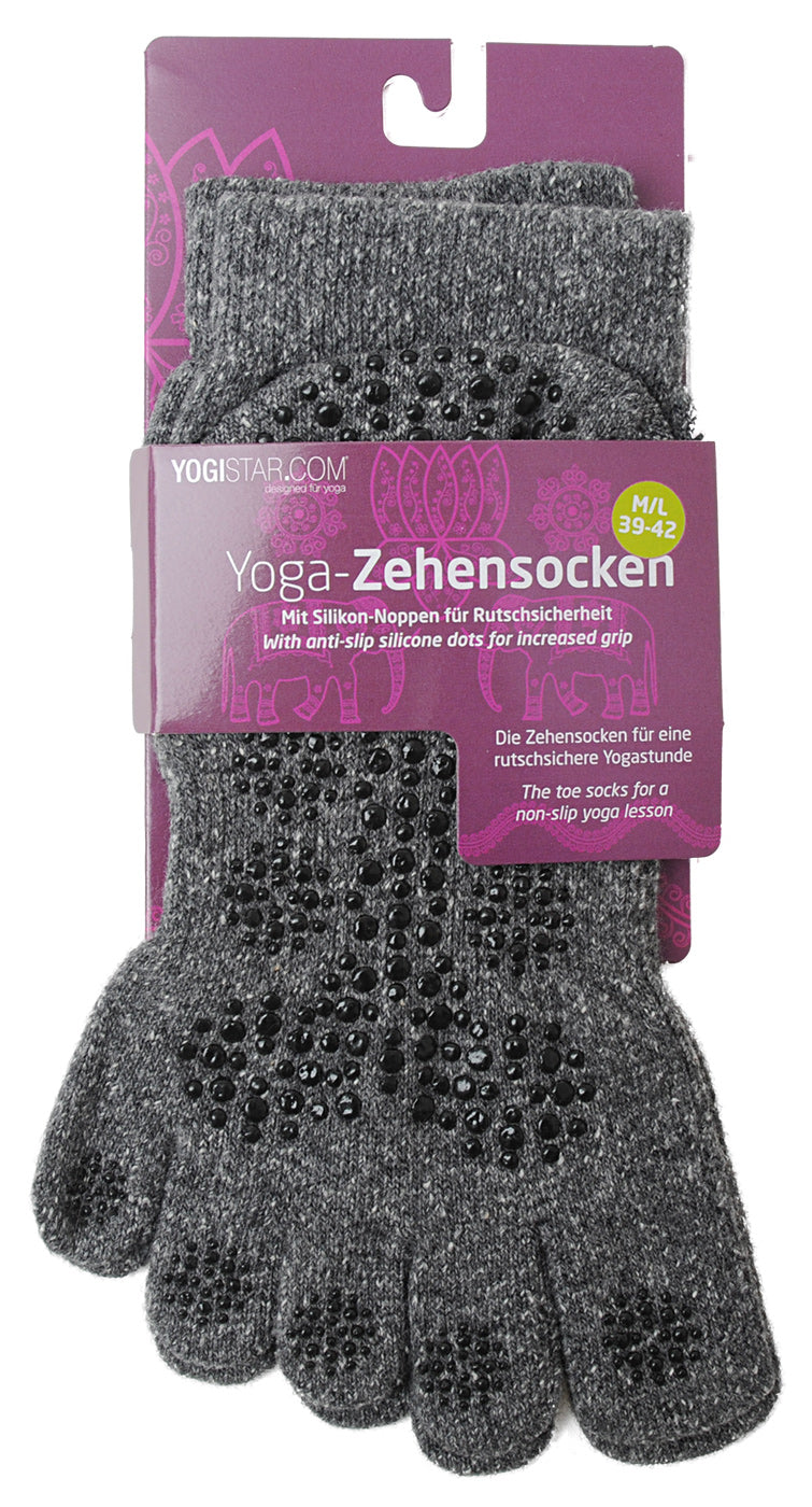 Yoga-Zehensocken - graphite - YOGISHOP