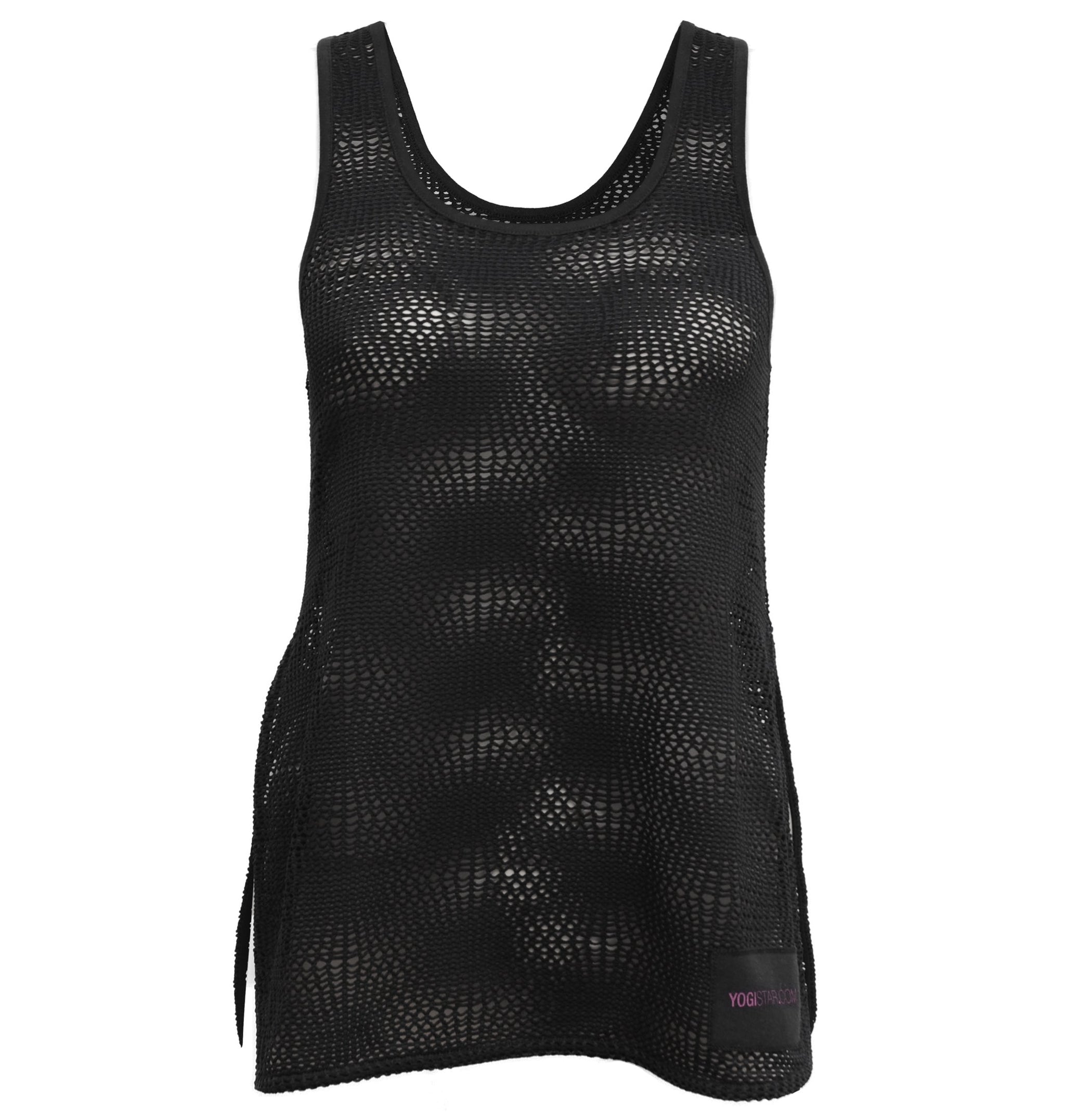 Yoga-Mesh-Top "Roma" - black - YOGISHOP