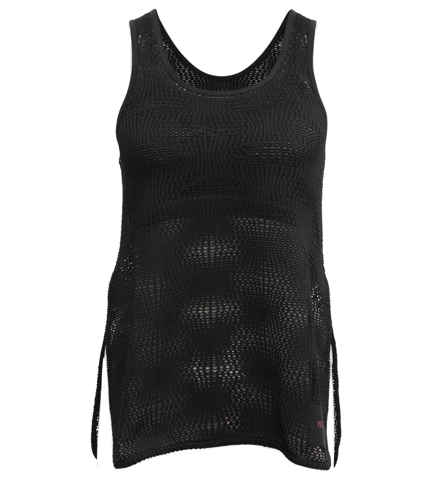 Yoga-Mesh-Top "Roma" - black - YOGISHOP