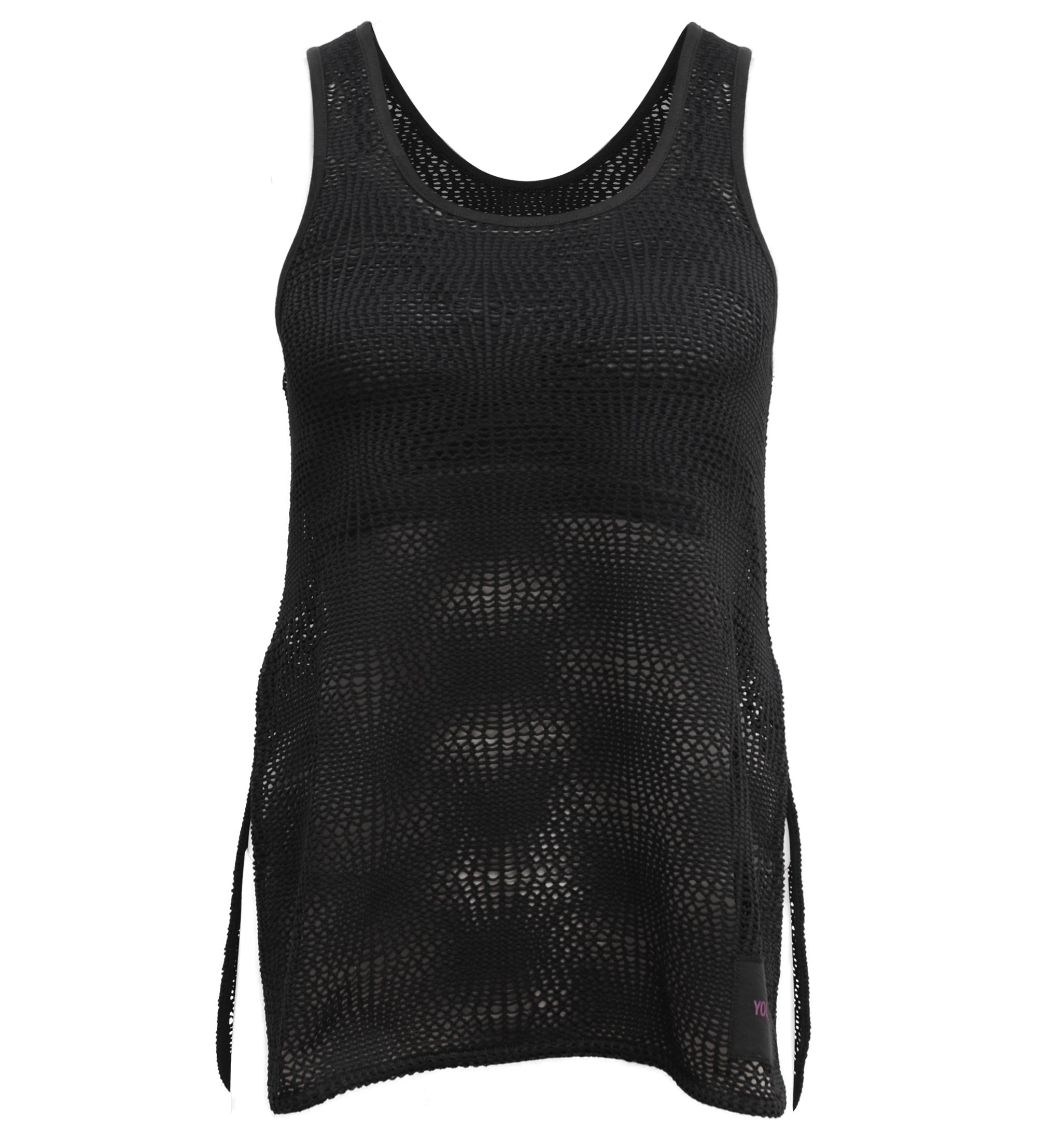 Yoga-Mesh-Top "Roma" - black - YOGISHOP