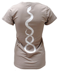 Yoga-T-Shirt "Kundalini" - taupe - YOGISHOP