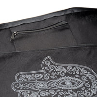 Yogatasche yogibag® basic - zip - cotton - art collection - 65 cm - hand of fatima - black - YOGISHOP