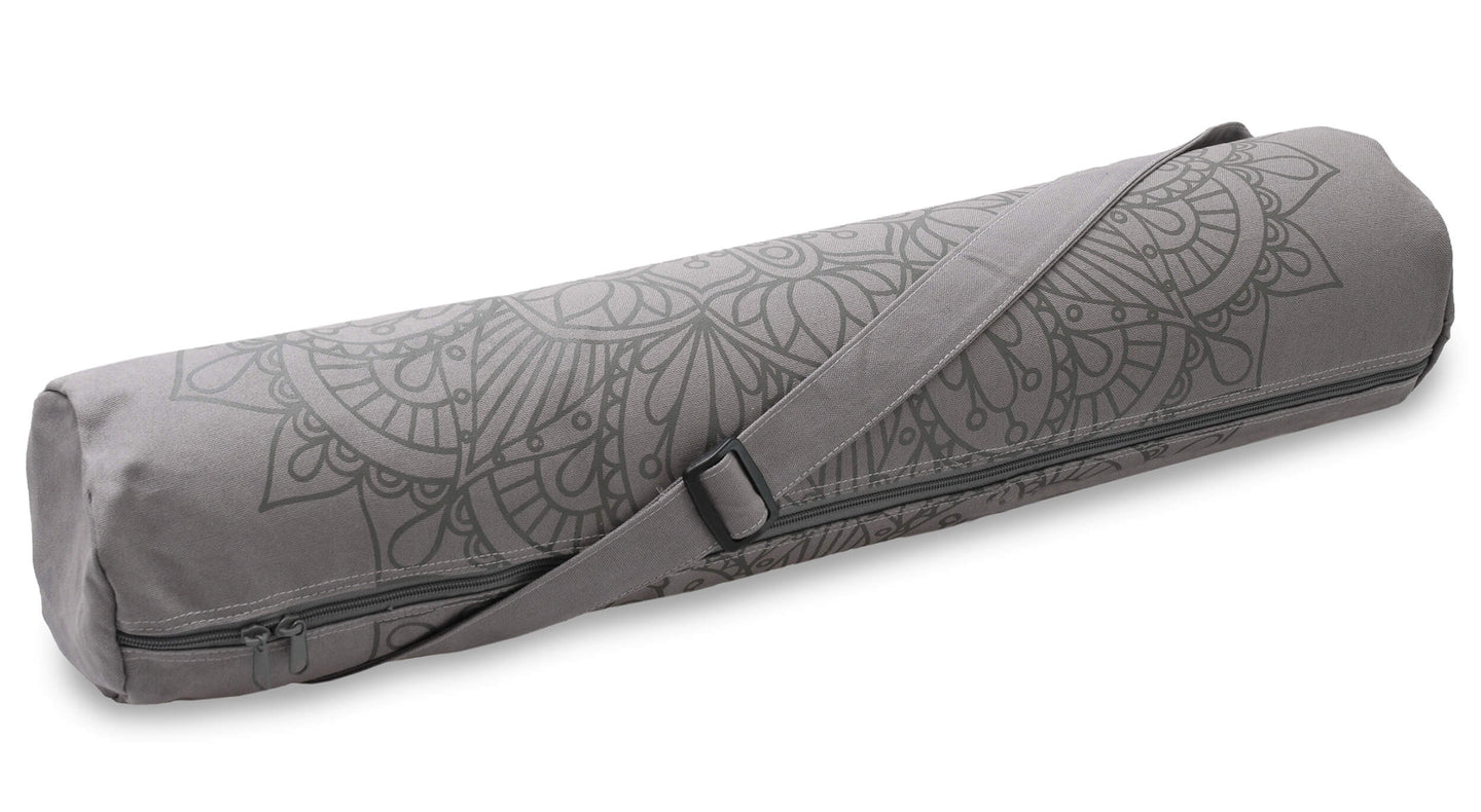 Yogatasche yogibag® basic - zip - cotton - art collection - 86 cm - lotus mandala - graphit - YOGISHOP