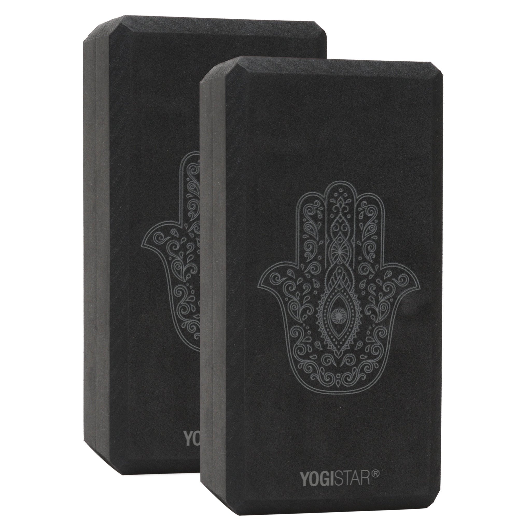 Yogablock yogiblock® basic - art collection - hand of fatima - zen black - 2er-Set - YOGISHOP