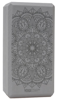 Yogablock yogiblock® basic - art collection - lotus mandala - graphite - YOGISHOP