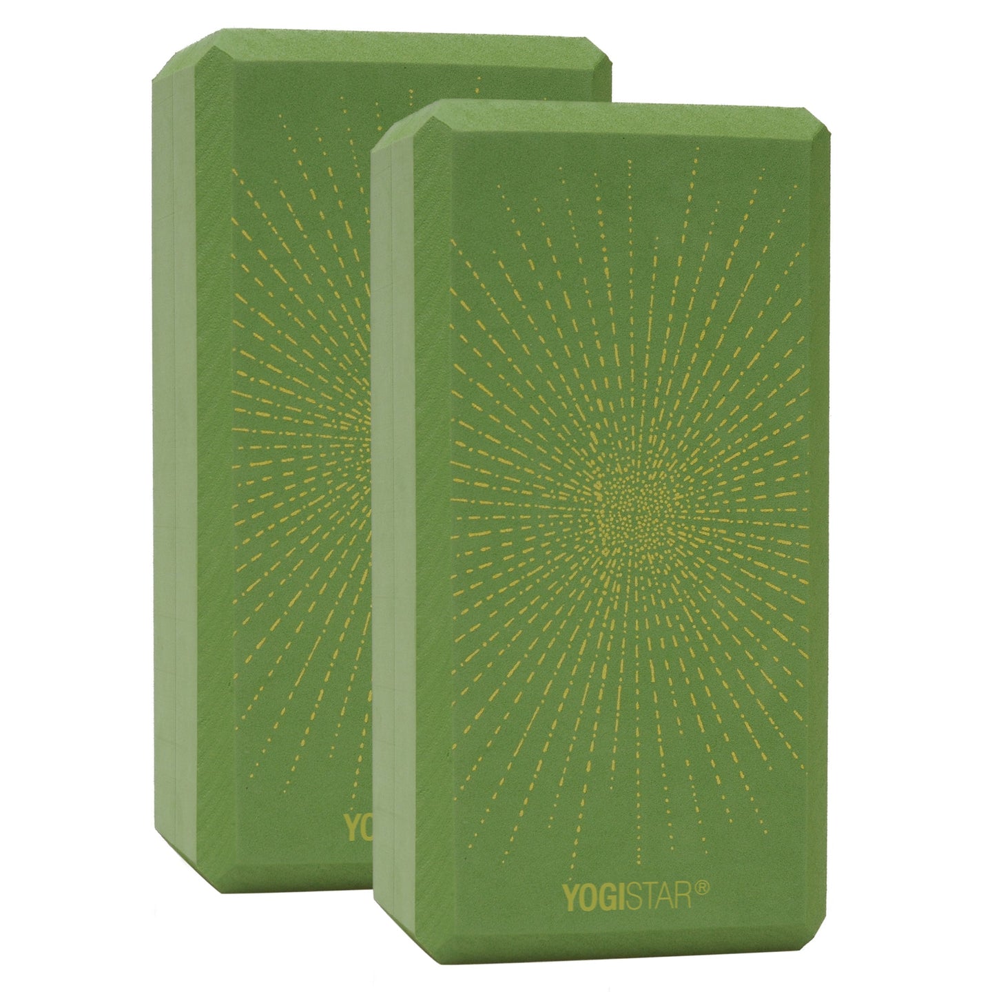 Yogablock yogiblock® basic - art collection - sparkling sunray - kiwi - 2er-Set - YOGISHOP